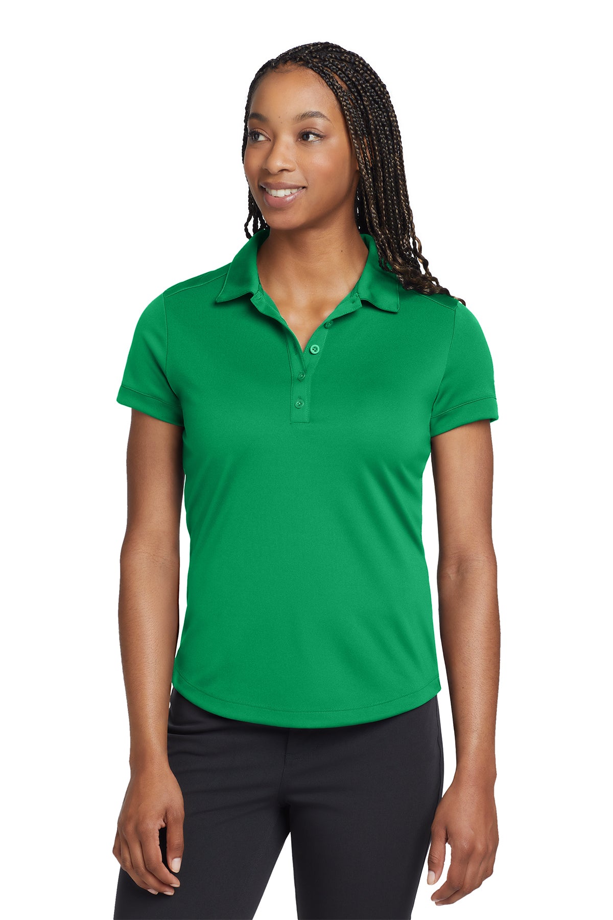 811807 Nike Ladies Dri FIT Players Modern Fit Polo GS 2mepromo