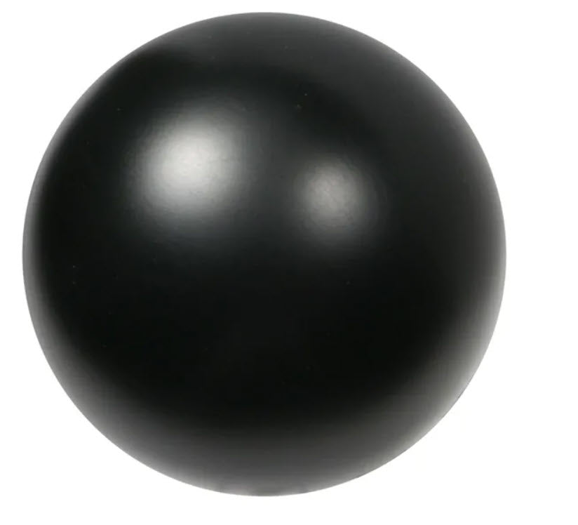 Round Stress Ball with white lettering