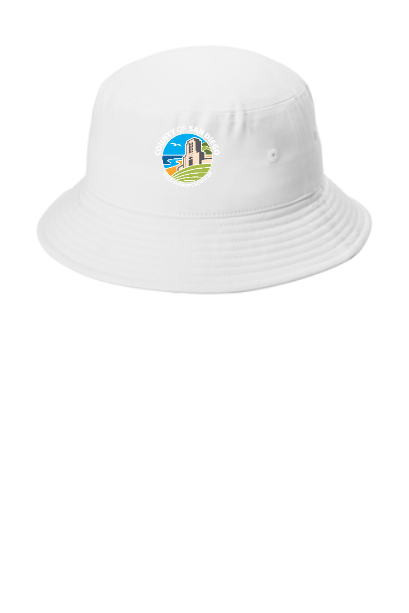 bucket hat with embroidered logo