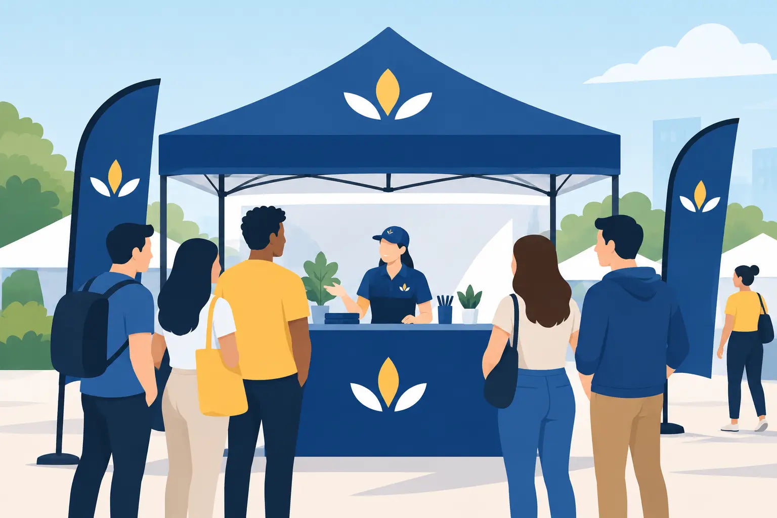 7 Canopy Branding Techniques That Draw a Crowd