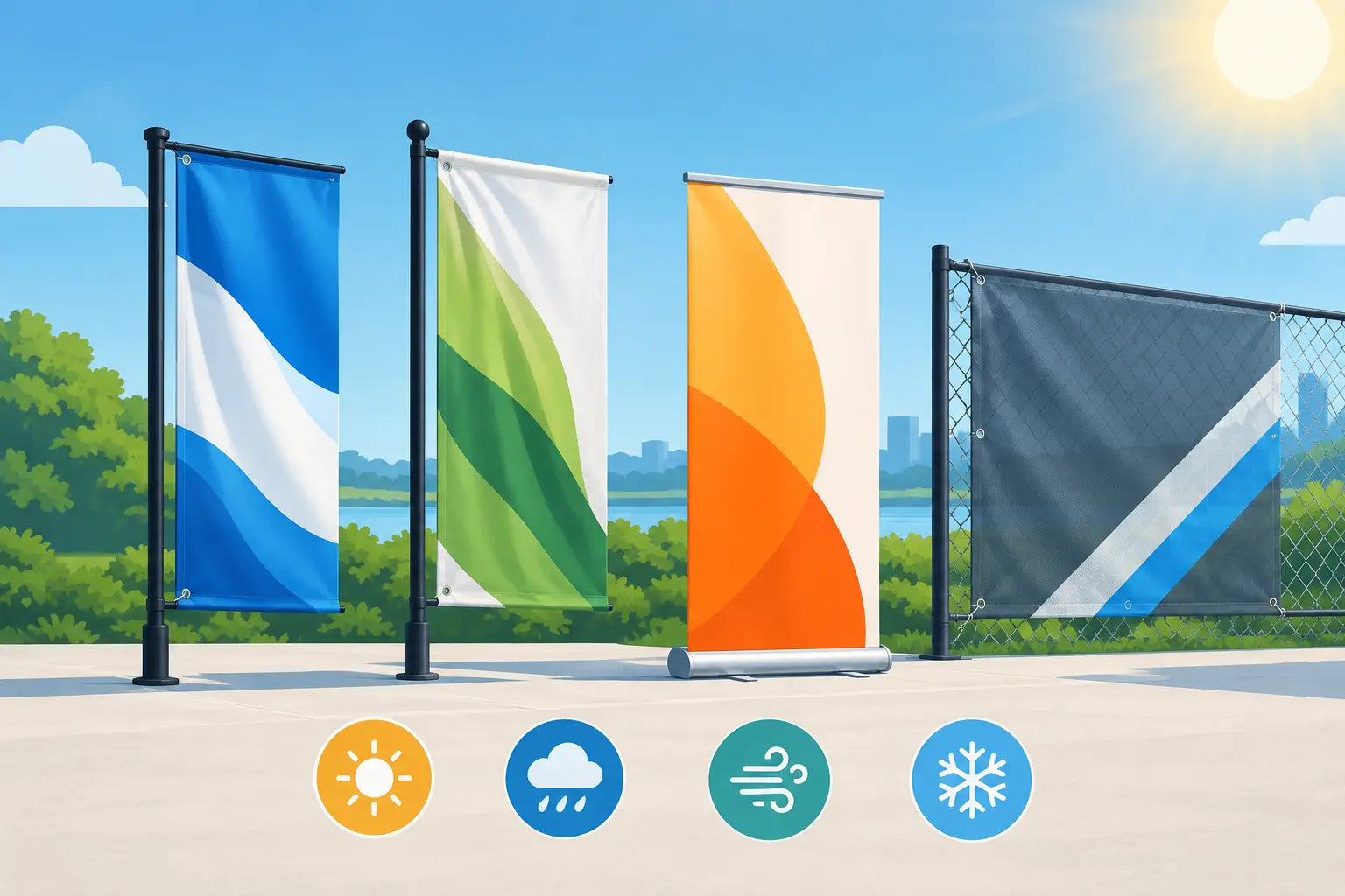 What Banner Material Lasts Longest Outdoors?