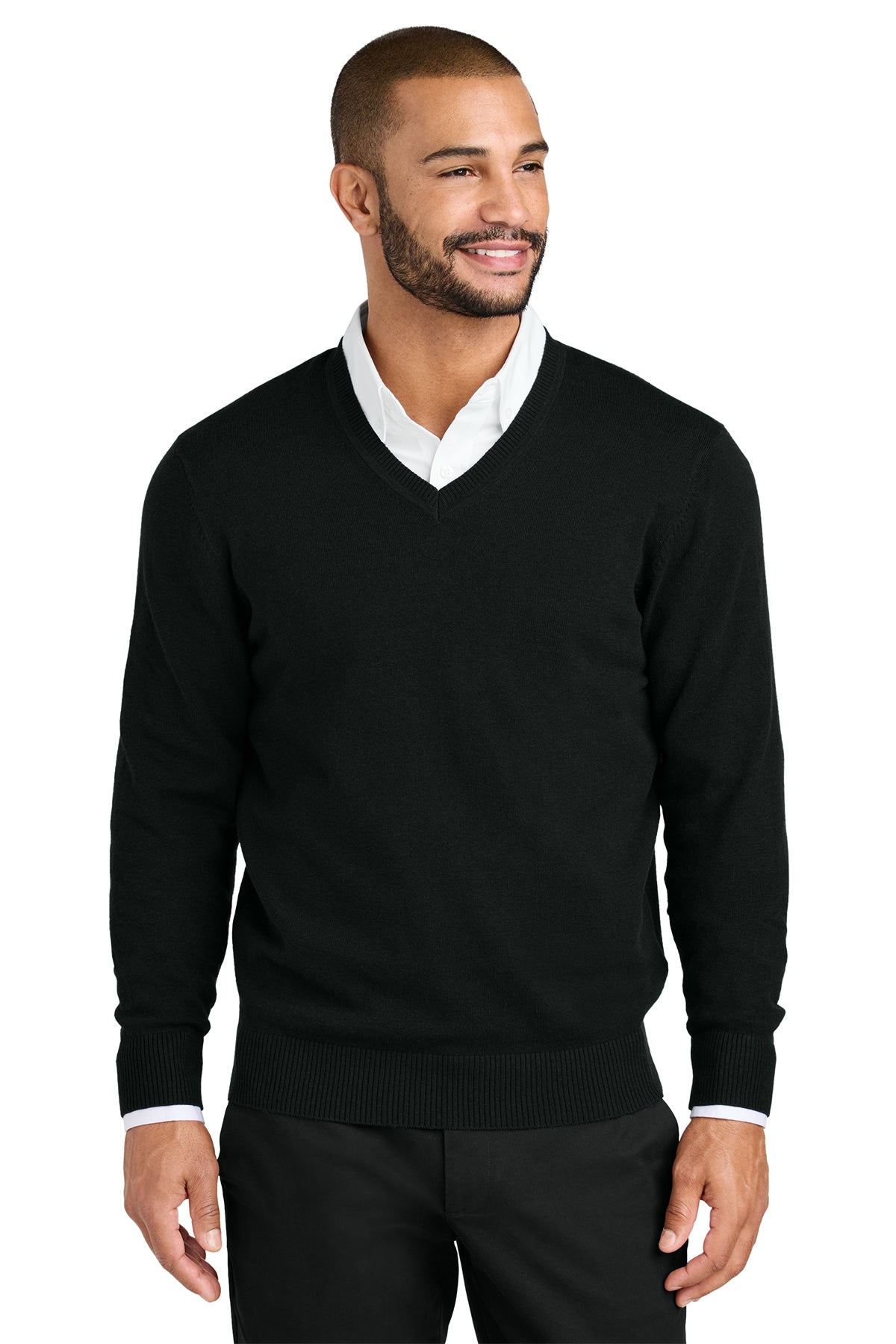 SW2850  Port Authority® Mens  Easy Care V-Neck Sweater Self