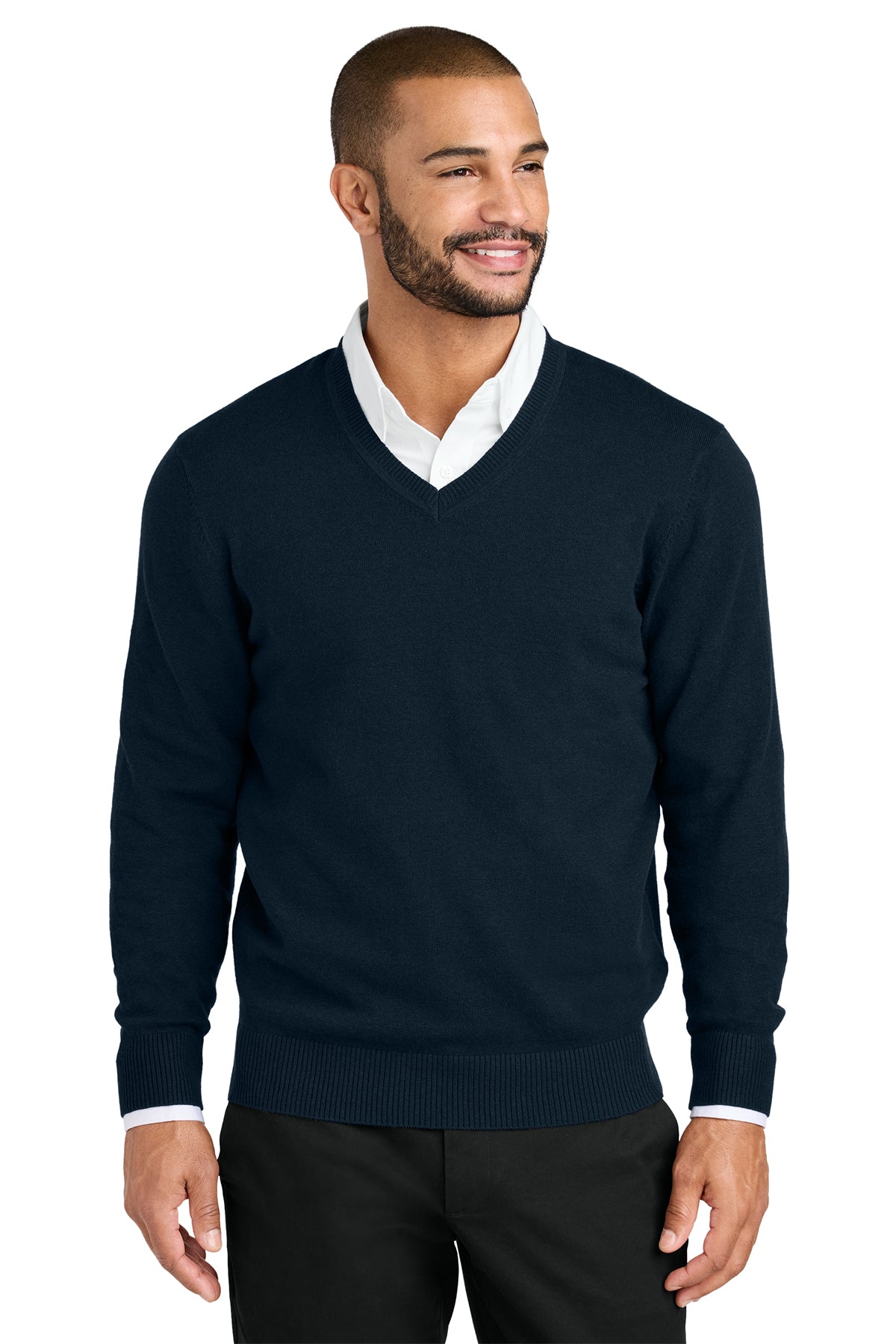 SW2850  Port Authority® Mens  Easy Care V-Neck Sweater Self