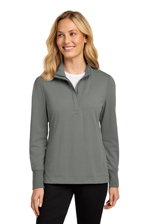 Ladies Fairway Stretch 1/4 zip Lk829 Housing and Community Embroidered