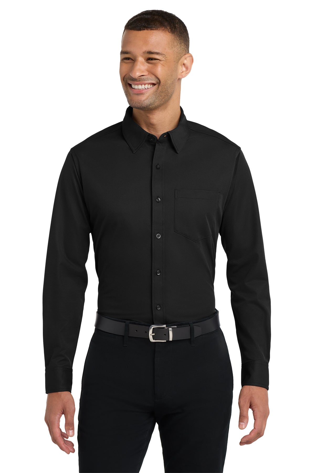 K570 Port Authority® Dimension Knit Dress Shirt Homeless embroidery