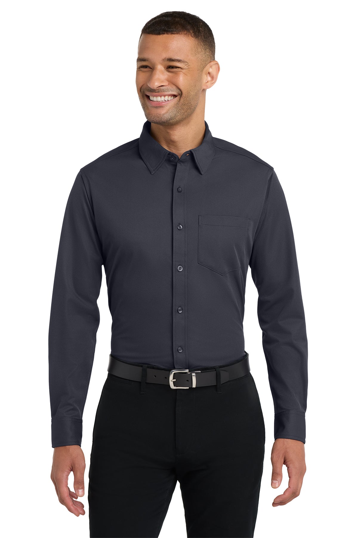 K570 Port Authority® Dimension Knit Dress Shirt Homeless embroidery