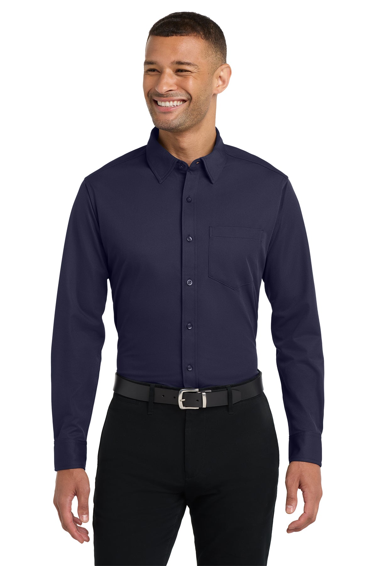 K570 Port Authority® Dimension Knit Dress Shirt Homeless embroidery