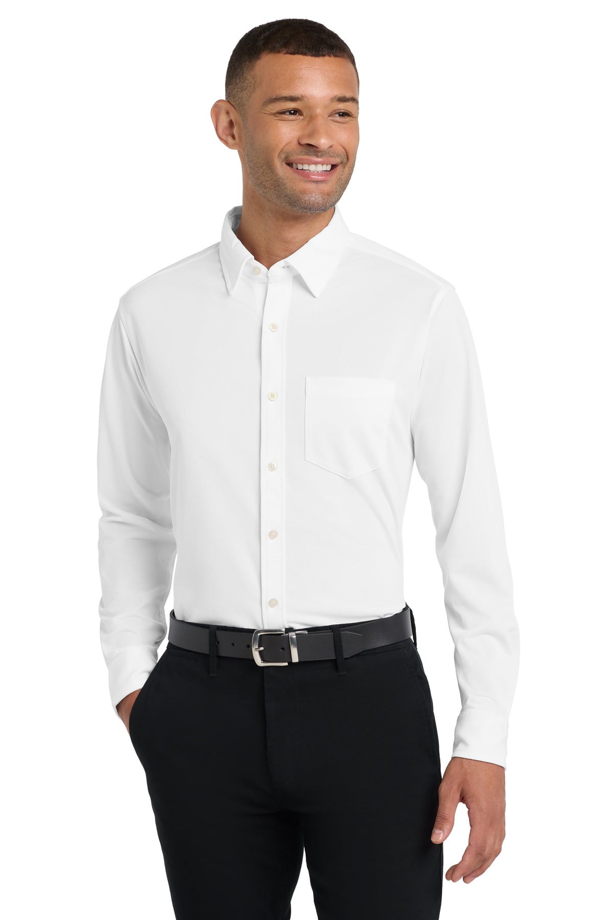 K570 Port Authority® Dimension Knit Dress Shirt Homeless embroidery