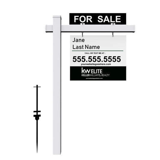 Real Estate Sign Post and Sign