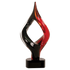 13 1/4" Red & Black Twist Art Glass