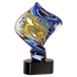 11" Diamond Twist Art Glass