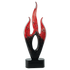 16" Red & Black Flame Art Glass