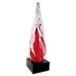 12" Red Twisted Spire with Black Base
