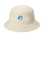 bucket hat with embroidered logo