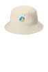 bucket hat with embroidered logo