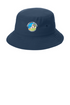 bucket hat with embroidered logo