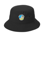 bucket hat with embroidered logo