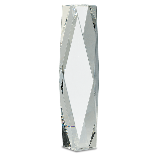 12" Clear Crystal Facet Tower