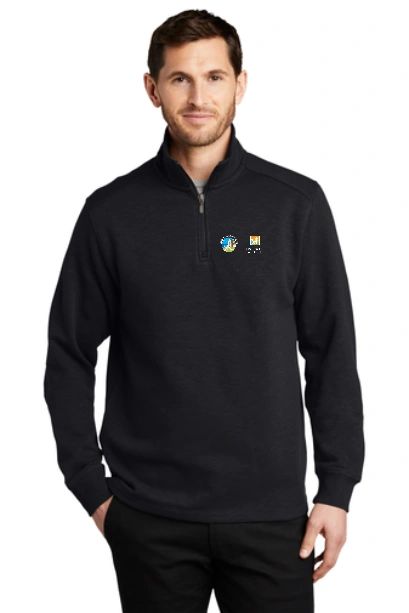 F295 Port Authority® Slub Fleece 1/4-Zip Pullover