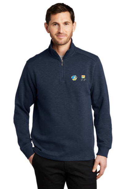 F295 Port Authority® Slub Fleece 1/4-Zip Pullover