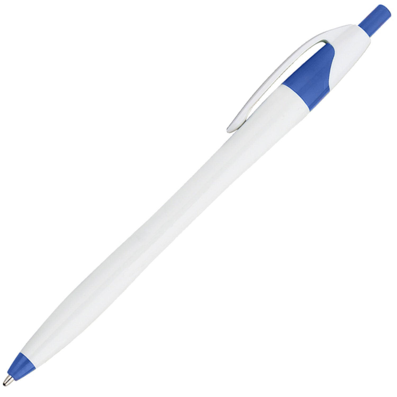 200 White Barrel Ball Point Click Pen - Setup included Free shipping