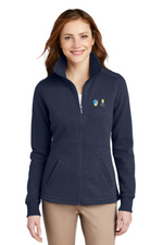 L293 Slate Grey Ladies Slub Fleece Full-Zip Jacket ACS