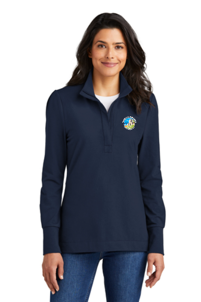 Ladies Fairway Stretch 1/4 zip Lk829 DCSS