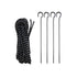 Rope and Stake Set for Casita Canopy (includes 4 Stakes & 4 Bungee Ropes) - WS Display