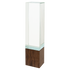 9" Rectangle Sierra Glass with Walnut Base