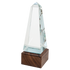 9" Obelisk Sierra Glass with Walnut Base