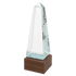 9 3/4" Obelisk Sierra Glass with Walnut Base