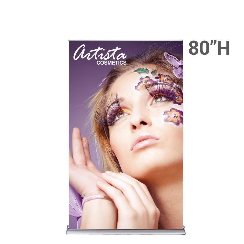 48" SilverStep Retractable Banner Stand (Silver) - WS Display
