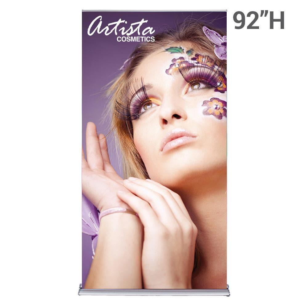 48" SilverStep Retractable Banner Stand (Silver) - WS Display