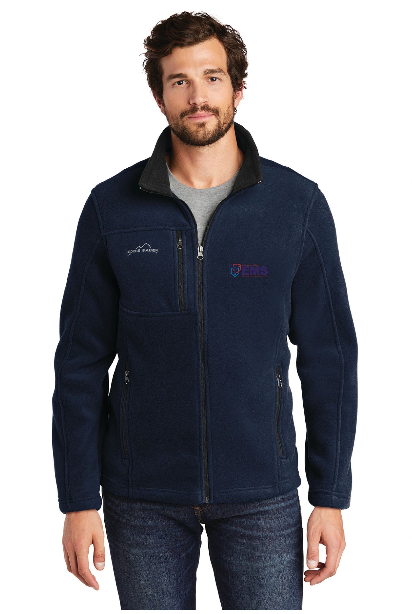 Eddie Bauer Full zip jacket EMS Logo