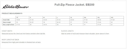 Eddie Bauer Full zip jacket EMS Logo