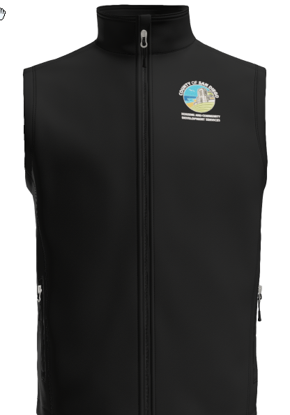 J325 Port Authority® Core Soft Shell Vest Housing and Community embroidery