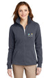 L293 Slate Grey Ladies Slub Fleece Full-Zip Jacket mcs