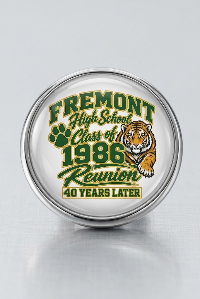 1 inch silver lapel pin