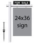 Real Estate Sign Post and Sign